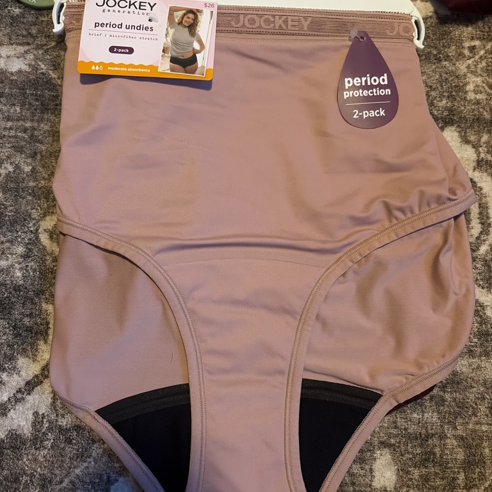 Jockey Generation Women's Period Undies Briefs 2pk Rose Burgundy - Size 3XL XXXL